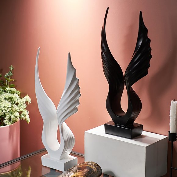 💎WHITE Angel Wing Home Décor Tabletop Sculpture💎 - Picture 5 of 10